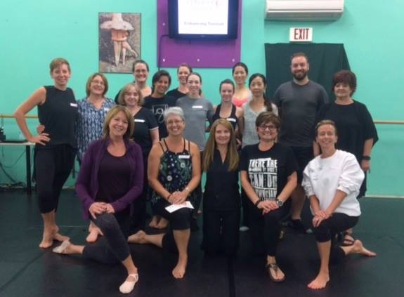 A picture of Andrea with a large group of dance teachers